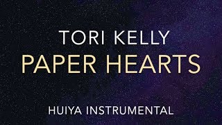 Instrumentalkaraoke Tori kelly  paper hearts Piano ver Lyrics [upl. by Ozkum]