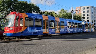 Sheffield SuperTram 105 From Middlewood To Meadowhall [upl. by Eira]