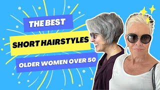 The Best Short Hairstyles for Older Women Over 50  TalkYourTrends [upl. by Petie]