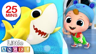 Hi Baby Shark Let’s Do the Baby Shark Dance Nursery Rhymes by Little Angel [upl. by Annawik998]