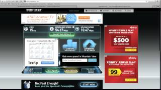 Motorola SBG6580 bandwidth speed test 24 Ghz vs 5 Ghz [upl. by Analram779]