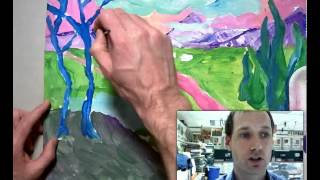 Painting a Fauvist Landscape with Brush Strokes part 57mp4 [upl. by Airekat]