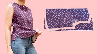 🌹 How to sew a simple blouse for beginners [upl. by Miriam]