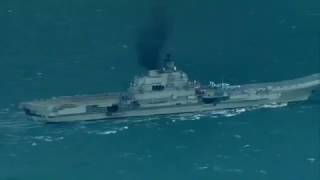 Russian Navy carrier Admiral Kuznetsov passing English Channel [upl. by Zeni288]