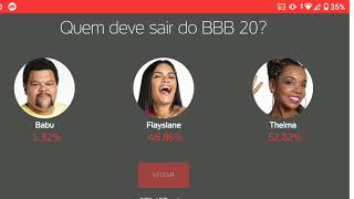 Parcial Paredão BBB20 BaBu X Thelma X Flay [upl. by Irrehc]