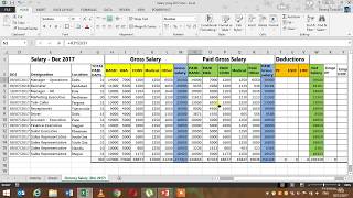 Salary Calculation in Excel  Payroll in Excel  Tutorial [upl. by Elfstan662]