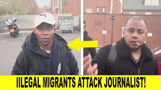 WATCH AS British Political Party Leader ATTACKED By Illegal Migrants Outside Hotel [upl. by Nador96]