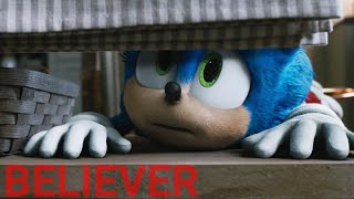 Sonic Movie AMV Believer [upl. by Einal723]