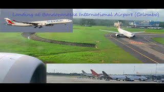 Landing at Bandaranaike International Airport Colombo Sri Lanka [upl. by Assirat]