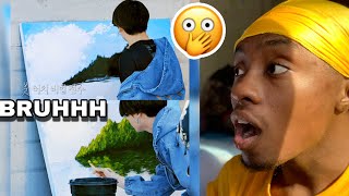 SHOOK REACTION TO JUNGKOOK’S ARTISTIC SIDE [upl. by Luelle]