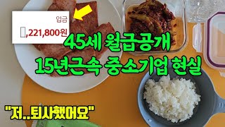 중소기업 15년 근속 45세 월급공개끝났습니다 [upl. by Nevram943]