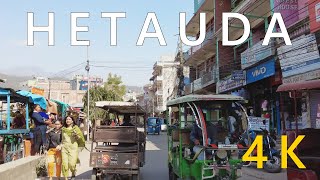 Motorcycle Riding Tour in Nepal Hetauda Nepal City view street ride POV 4K [upl. by Eserehc191]