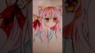 Drawing Anime Girl 🔥🥰  Drawing shorts anime drawing [upl. by Bozuwa]