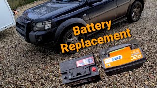 Landrover Freelander Battery Replacement [upl. by Ijar]