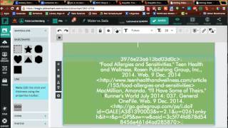 Citing Sources in Piktochart [upl. by Nomla864]