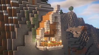 Minecraft  How to Build a Survival House On The Cliff [upl. by Hazmah]