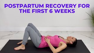 Postpartum Recovery Stretches and Postpartum Kegel Exercises For The First 6 Weeks Postpartum [upl. by Jodee100]