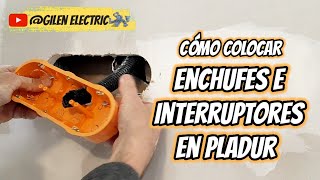 Cómo colocar enchufes e interruptores en Pladur Instalar cajas de mecanismos en tabique de yeso [upl. by Annekim]