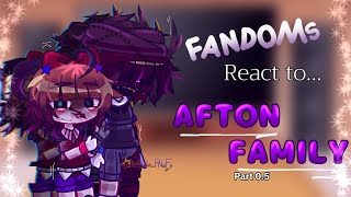 FANDOMs react to Afton Family  FNaF  Aftons × Gacha  Part 05 [upl. by Arannahs]