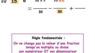 Additionnersoustraire 3 fractions de dénominateurs différents [upl. by Aurelea]