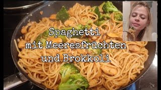 SpaghettiPasta mit Meeresfrüchten und Brokkoli [upl. by Whitehouse]