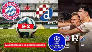 Bayern Munich vs Dinamo Zagreb 92 Live Stream Champions League Football Match Score Highlights CL [upl. by Hinda126]