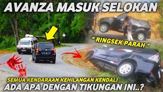 DI TIKUNGAN INI MOBIL NYARIS CRASH DAN TERJUN KE JURANG DALAM  MOBIL AVANZA MASUK KE PARIT JALAN [upl. by Rheta]