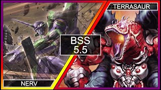 BattleSpiritsSaga BSS055  NERV VS RedPurple Terrasaur  Oct10 [upl. by Atsylac254]