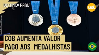 OLIMPÃADAS 2024 QUANTO OS ATLETAS BRASILEIROS RECEBERÃƒO POR MEDALHA EM PARIS [upl. by Ratcliff416]