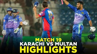 PSL 9  Full Highlights  Karachi Kings vs Multan Sultans  Match 19  M2A1A [upl. by Aiza]