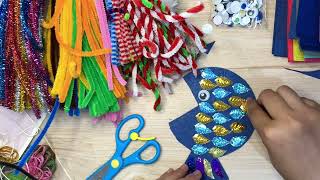 Create Fish With Felt Googly Eyes amp Sequins  Easy DIY Crafting Ideas For Kids At Home [upl. by Nalehp235]