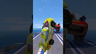 Lightning McQueen vs Lightning McQueen Mutant Eater gta5 mcqueen crash mutant mcqueeneater [upl. by Touber]