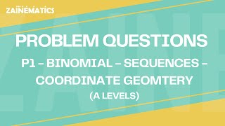 PROBLEM QUESTIONS ONLY p1  binomial  sequences  coordinate geomtery [upl. by Salvador332]