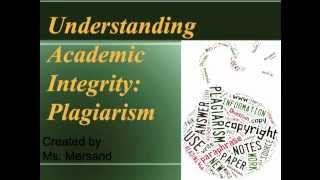 Academic Integrity Plagiarism [upl. by Nevin]