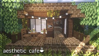 Aesthetic Café ☕🍪  Minecraft Chisel amp Bits Speedbuild [upl. by Etiuqram]