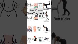 Day 20 Chloe Ting Transformation Workout Results beforeandafter weightloss [upl. by Saidee]