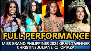 CJ Opiaza FULL PERFORMANCE  Miss Grand Philippines 2024 GRAND WINNER [upl. by Narak]