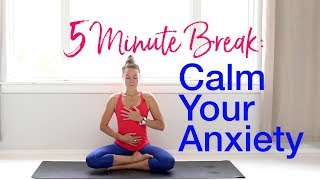 5Minute YogaMeditation Calm Your Anxiety [upl. by Llenrap]