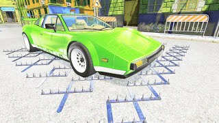 Mobil vs Spikes 3 BeamNG Drive [upl. by Bale830]