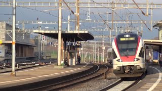 Trafic ferroviaire à StPrex  28 Novembre 2014 [upl. by Rothschild117]