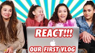 Reacting To Our First VLOG Ever  The Sister Tag [upl. by Alimaj]