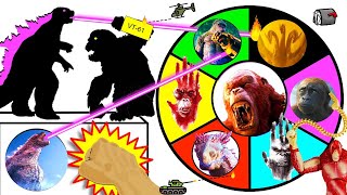 GODZILLA vs TRANSFORMERS Spinning Wheel Slime Game w Rodan Mothra  Transformer Toys [upl. by Benedikt]