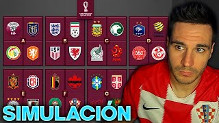 MI PREDICCIÓN DEL MUNDIAL QATAR 2022 Fase de grupos eliminatorias y campeón [upl. by Greenlee]