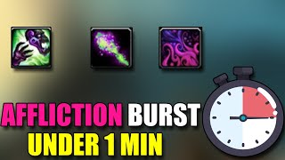 How to Burst as Affliction warlock Explained Under 1 minute  Bualock PVP Guide [upl. by Geraldine621]