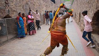 Golconda Bonalu 2022  Potharaju Beating at Golconda  Hyderabad Bonalu 2022 [upl. by Kampmeier]