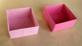 Schachtel mit Deckel basteln mit Papier  Origami Box falten  Basteln Ideen [upl. by Ratna661]