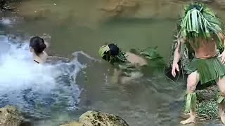 A girl bathing in a stream was attacked by a forest man [upl. by Elleinwad508]