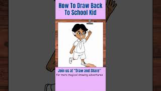 Draw a Cute Back To School Kid Shorts🍦  Back to School Art for Kids [upl. by Steffane]