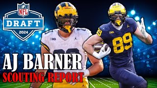 AJ Barner Draft Profile I 2024 NFL Draft Scouting Report amp Analysis [upl. by Ynavoeg404]