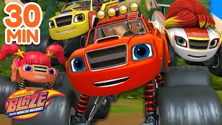 Blaze Family Uses Blazing Speed 🚗  30 Minute Compilation  Blaze and the Monster Machines [upl. by Oaks]